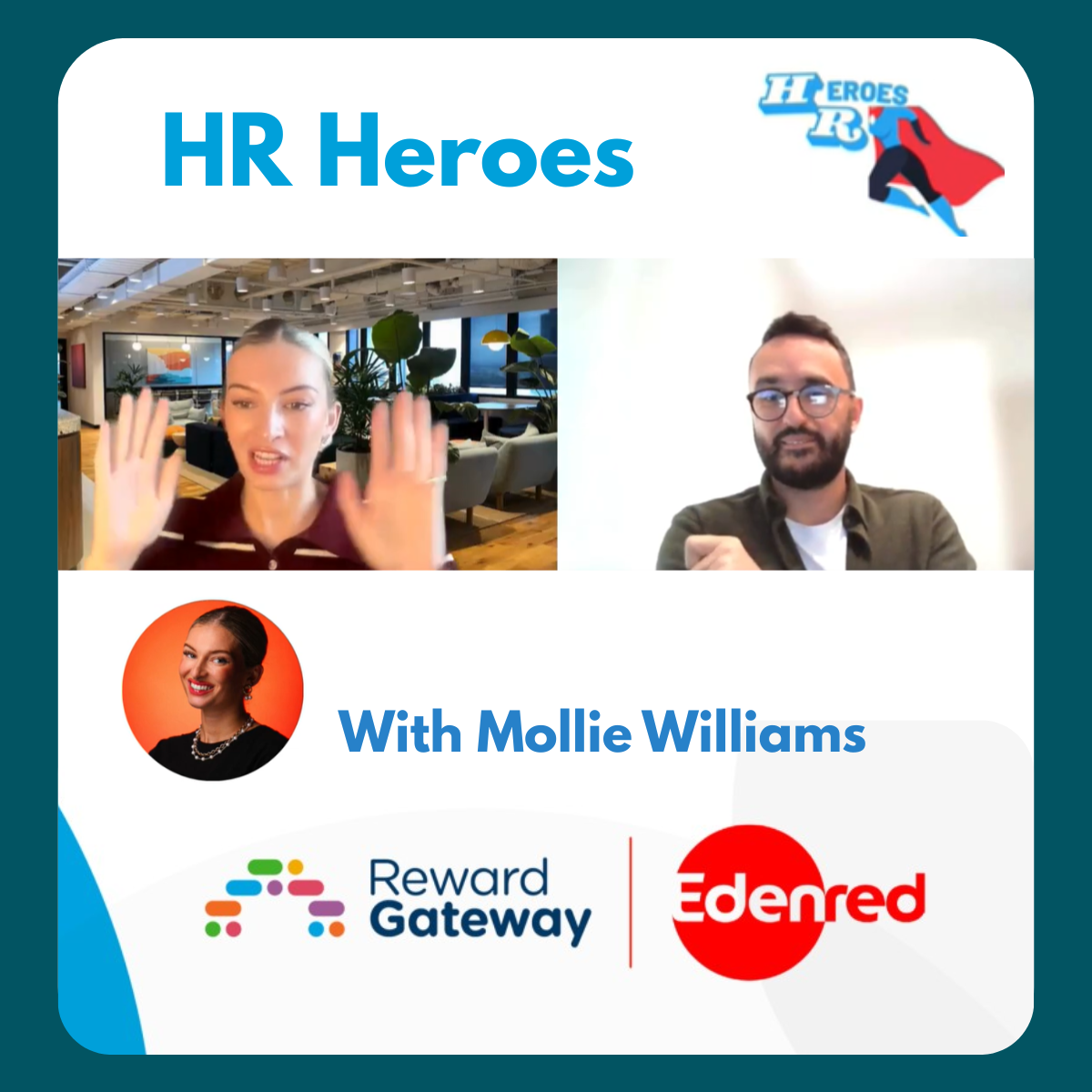 HR Heroes Podcast with Mollie Williams from Reward Gateway / Edenred - header image